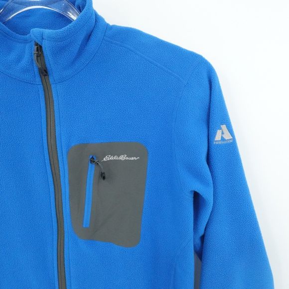 Eddie Bauer First Ascent jacket Mens Medium Blue Polartec Fleece Hiking Outdoors - Picture 7 of 16